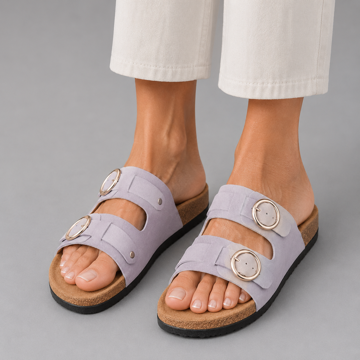 Hain | Klassieke Sandalen met Dubbele Gesp