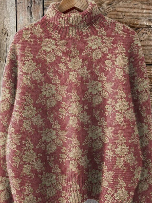 Marleen retro coltrui met rozenprint
