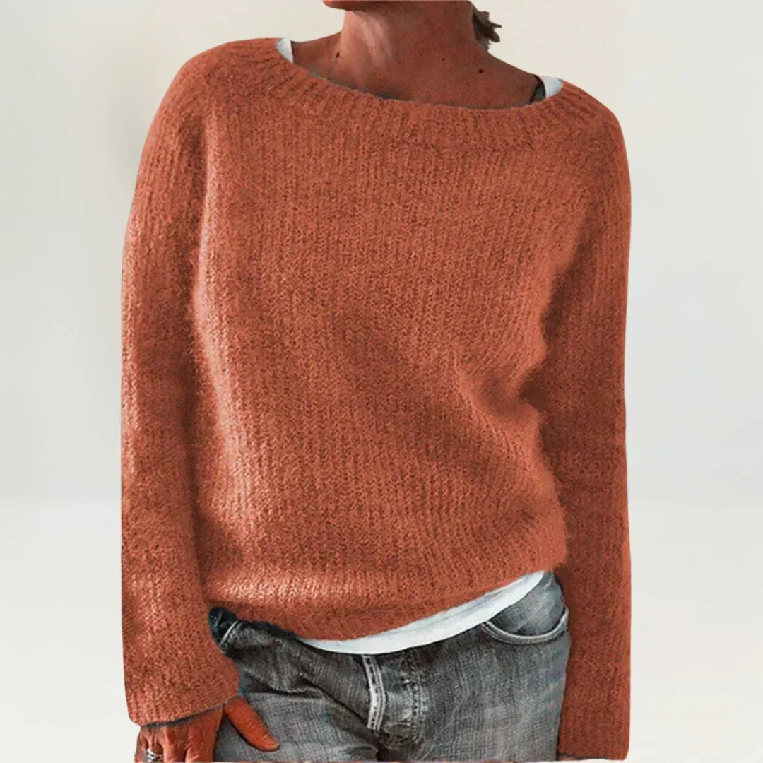 Suzy | Knusse trui oranje