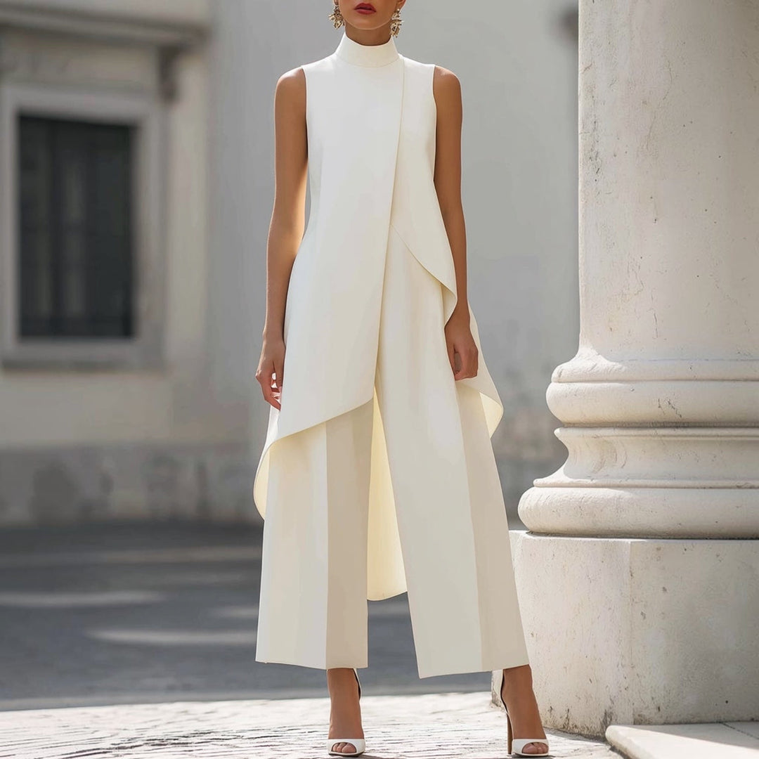Valentina | Elegante jumpsuit met gedrapeerde col