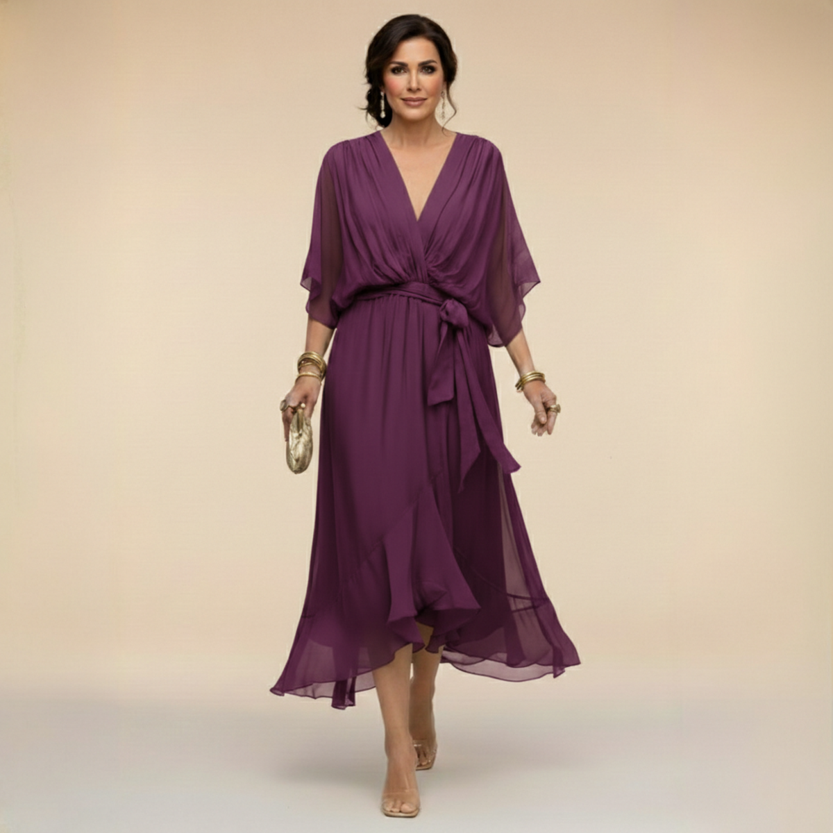 Monica™ | Jurk met V-hals