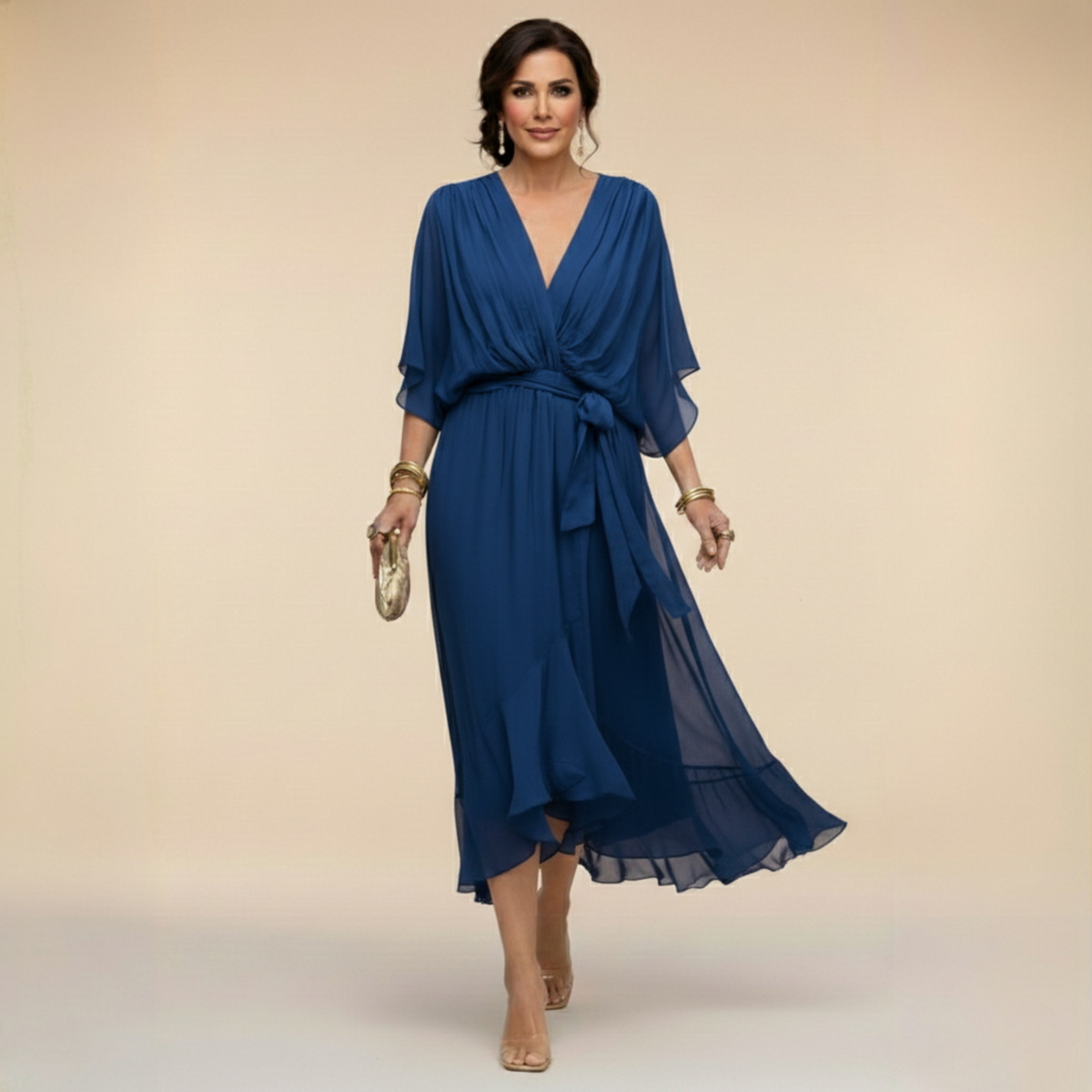 Monica™ | Jurk met V-hals
