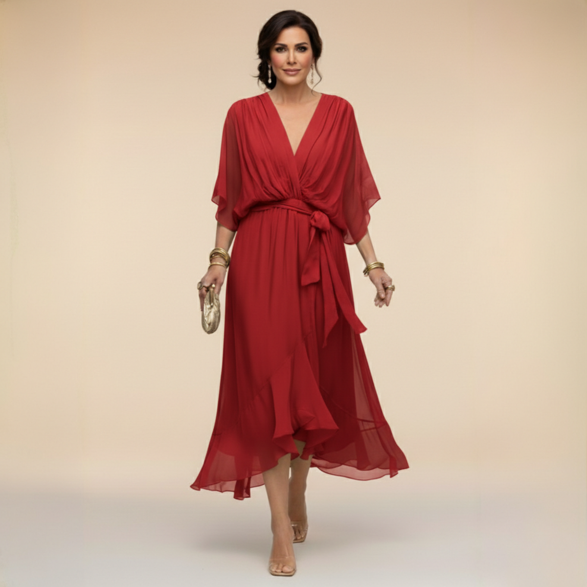 Monica™ | Jurk met V-hals