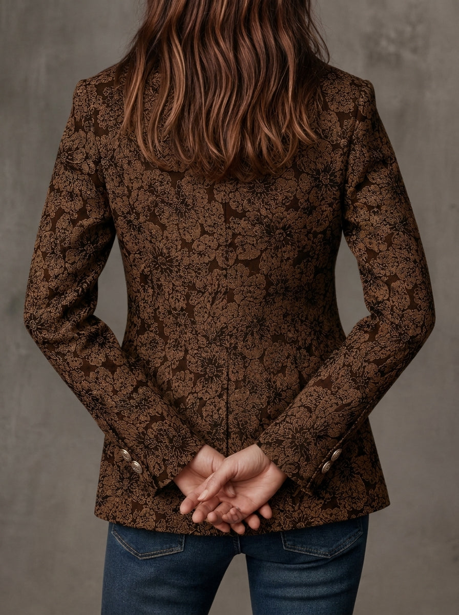 Antonia jacquard blazer met paisleyprint
