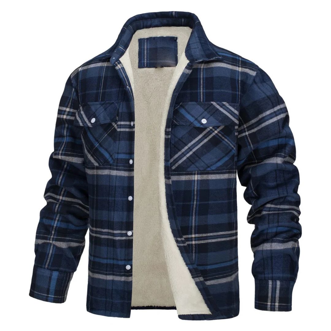 Alberto Warm jack met ruitmotief