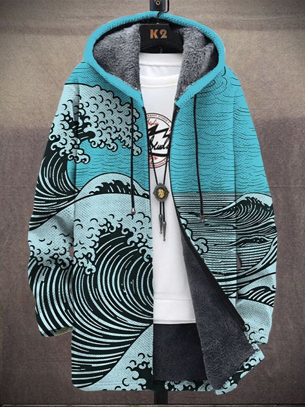 Benedetta vest met capuchon en artistieke print