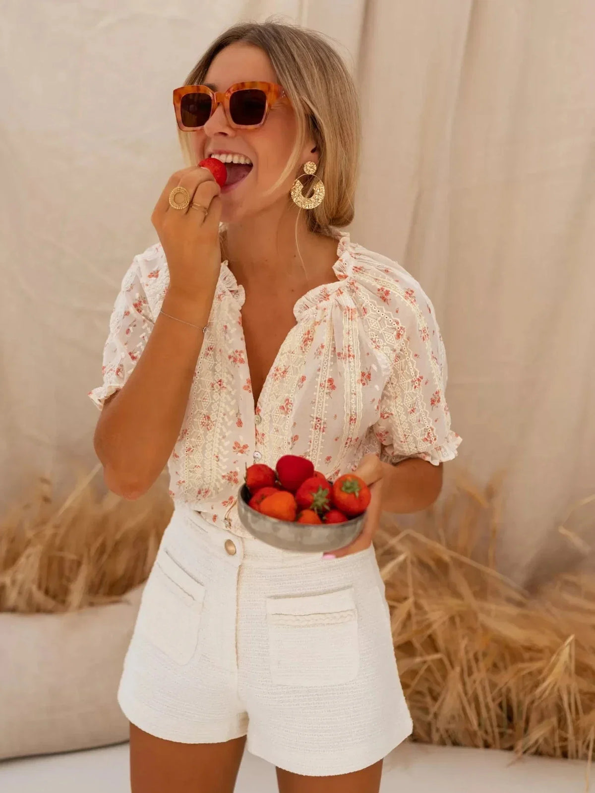 Elina™ | Bloemen blouse