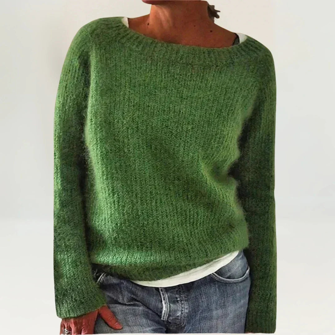 Suzy | Knusse trui groen