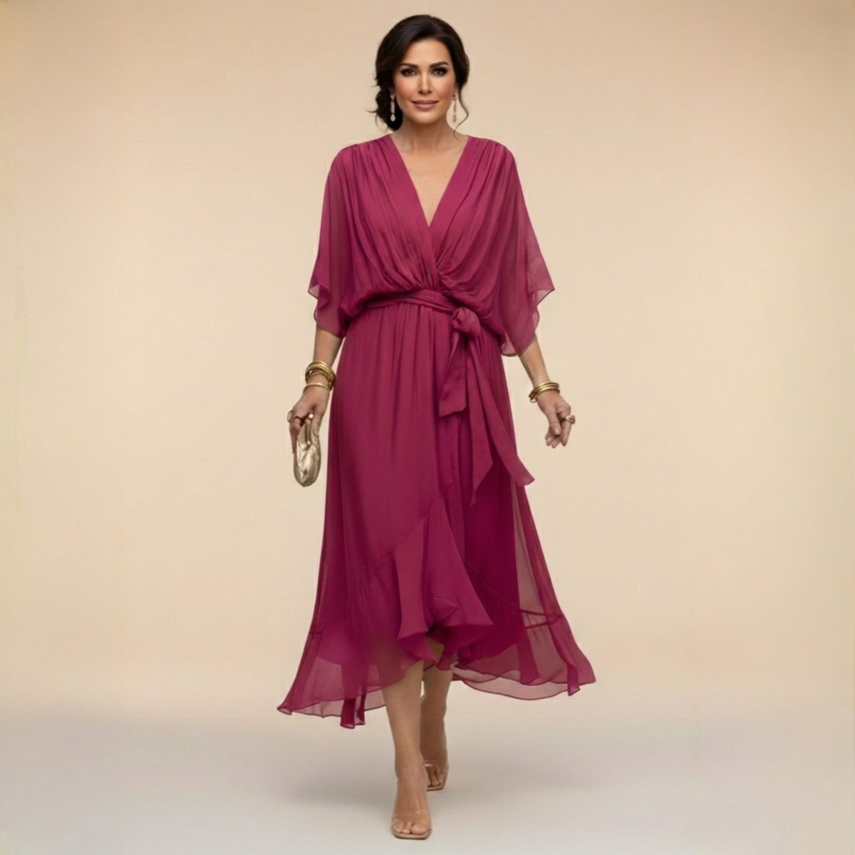 Monica™ | Jurk met V-hals