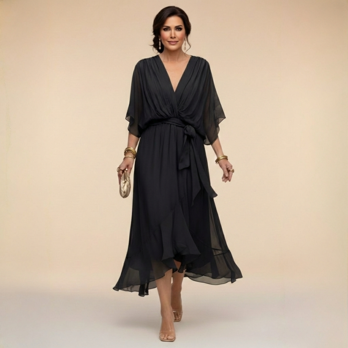Monica™ | Jurk met V-hals