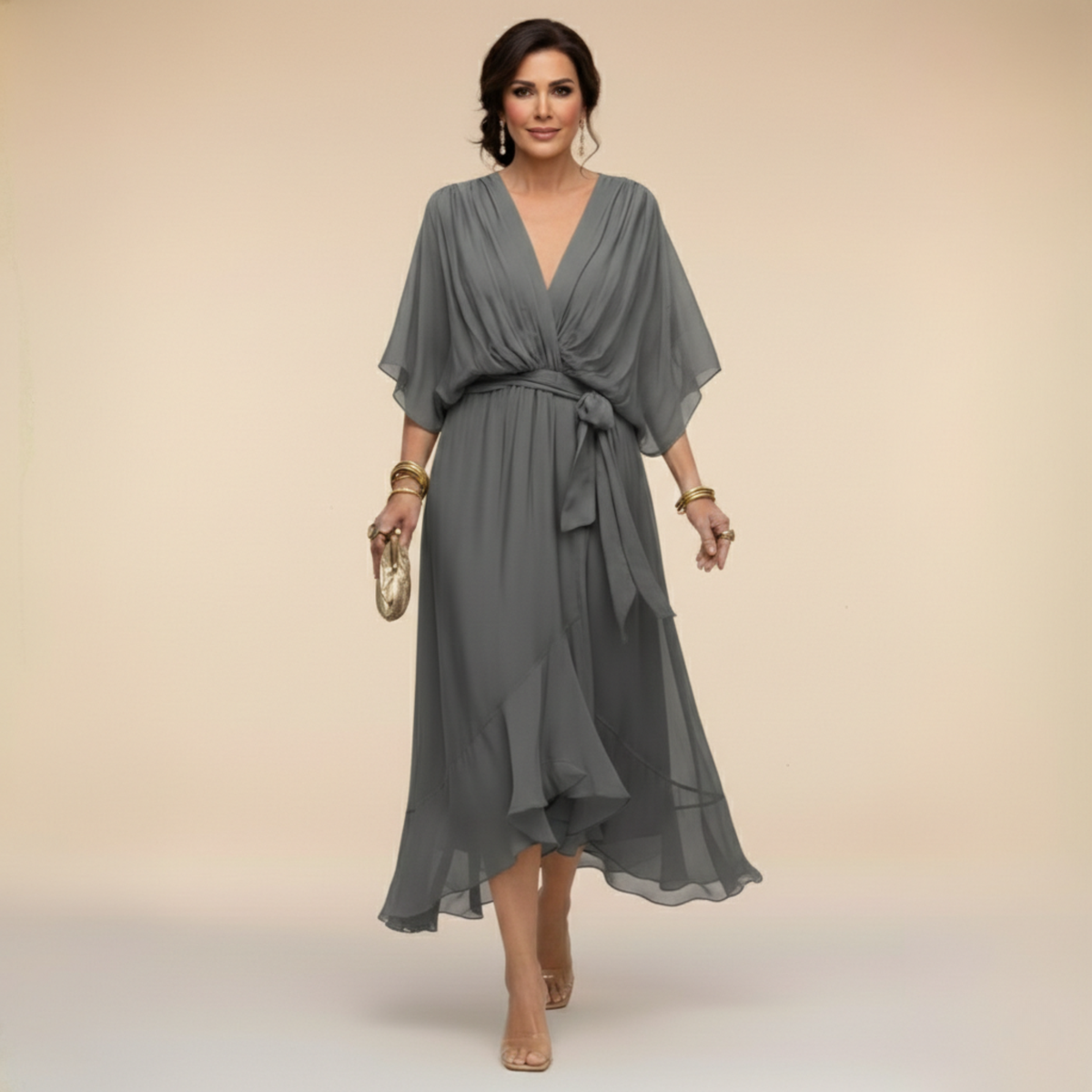Monica™ | Jurk met V-hals