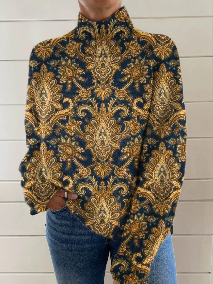 Bonita vintage coltrui met bloemenkunst