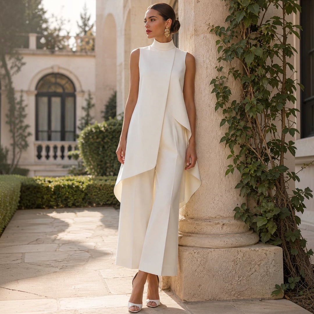 Valentina | Elegante jumpsuit met gedrapeerde col