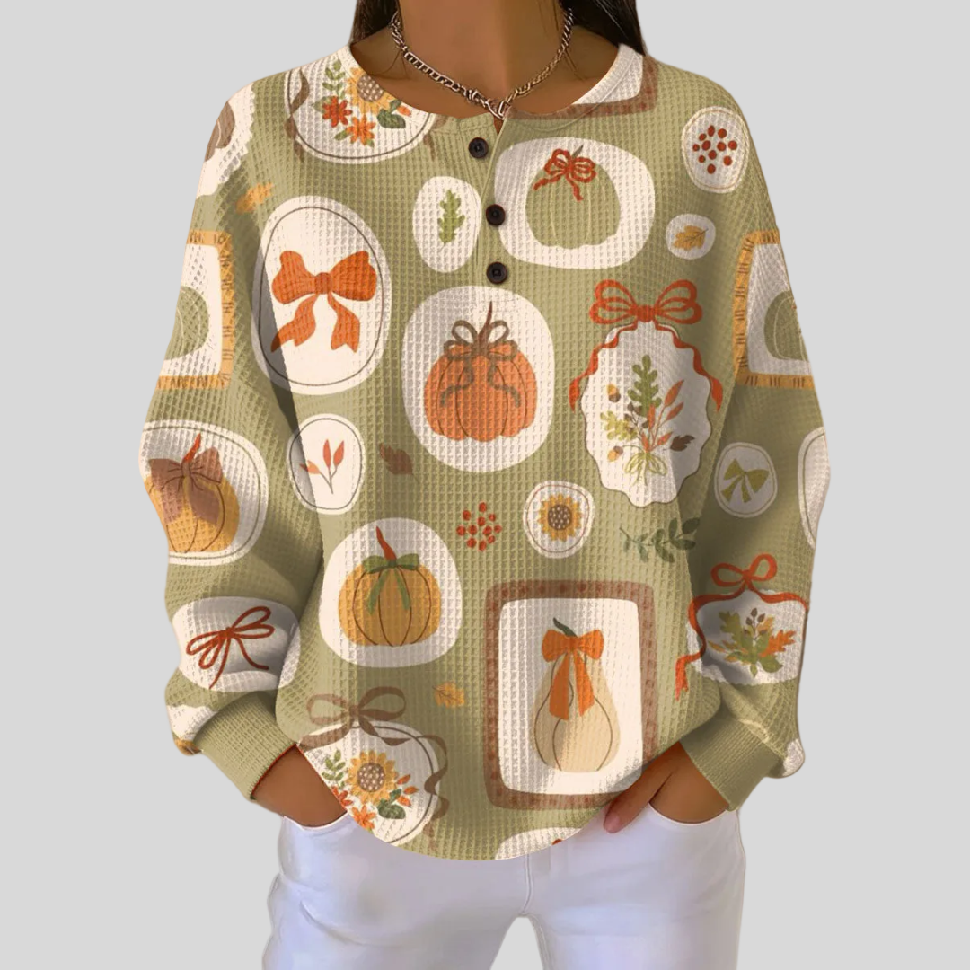 Odile wafeltrui met pompoenmotief