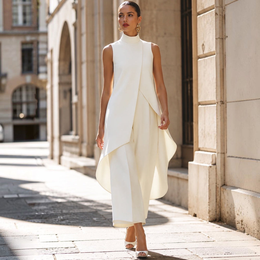 Valentina | Elegante jumpsuit met gedrapeerde col