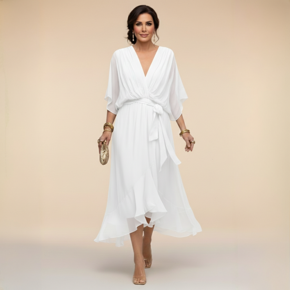 Monica™ | Jurk met V-hals