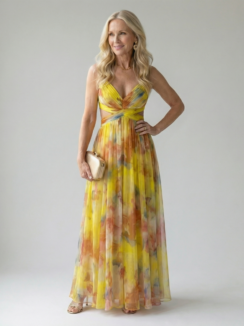 Giselle | Betoverende maxi-jurk met bloemenmotief
