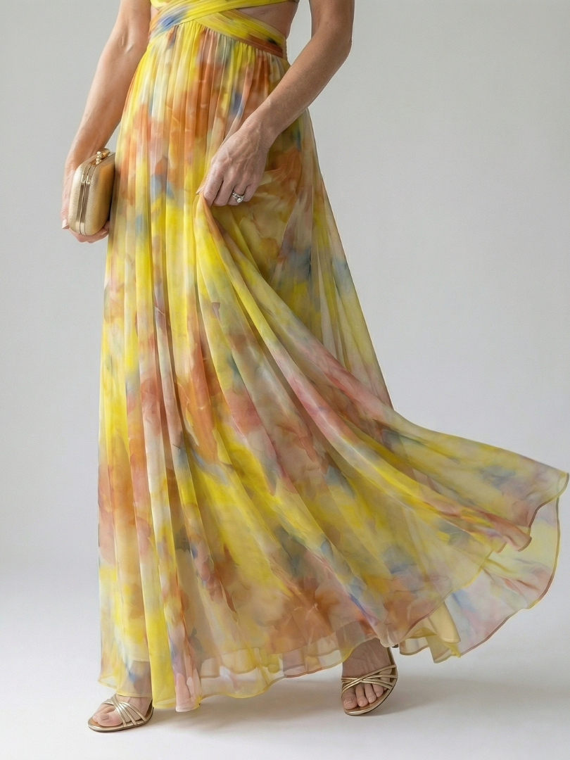 Giselle | Betoverende maxi-jurk met bloemenmotief