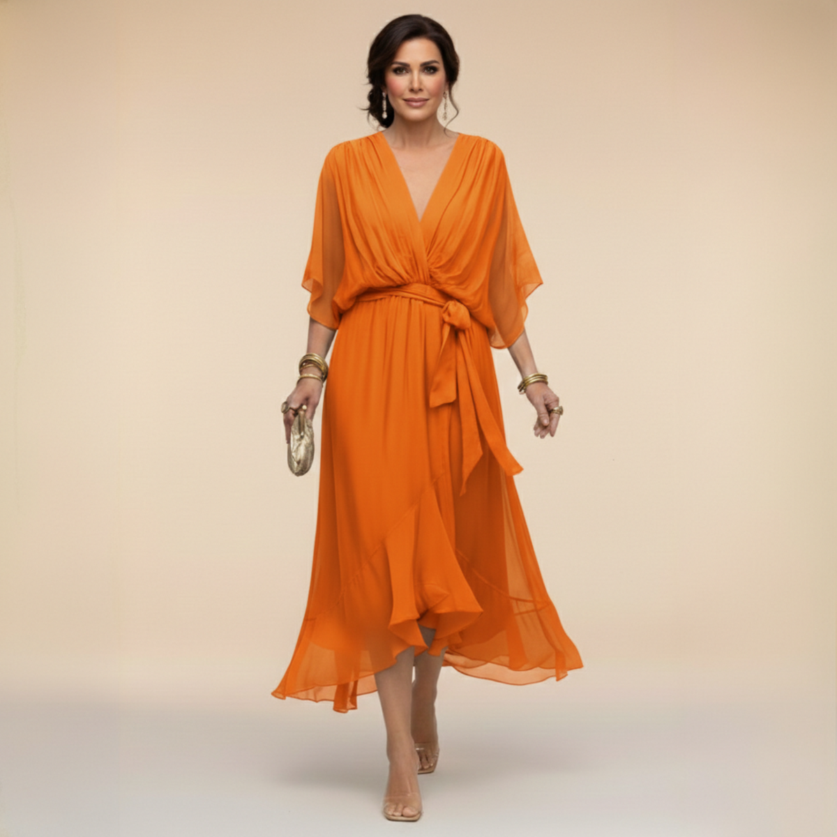 Monica™ | Jurk met V-hals