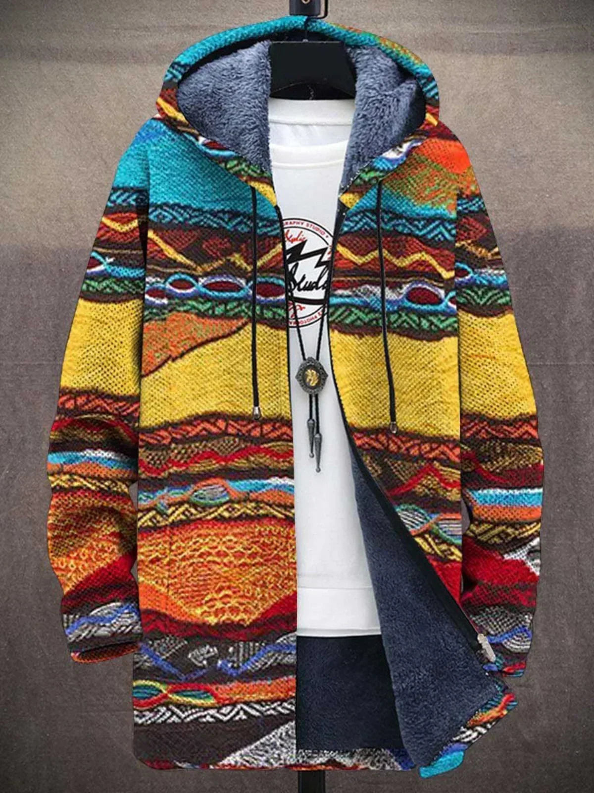 Ornella artistiek vest met capuchon