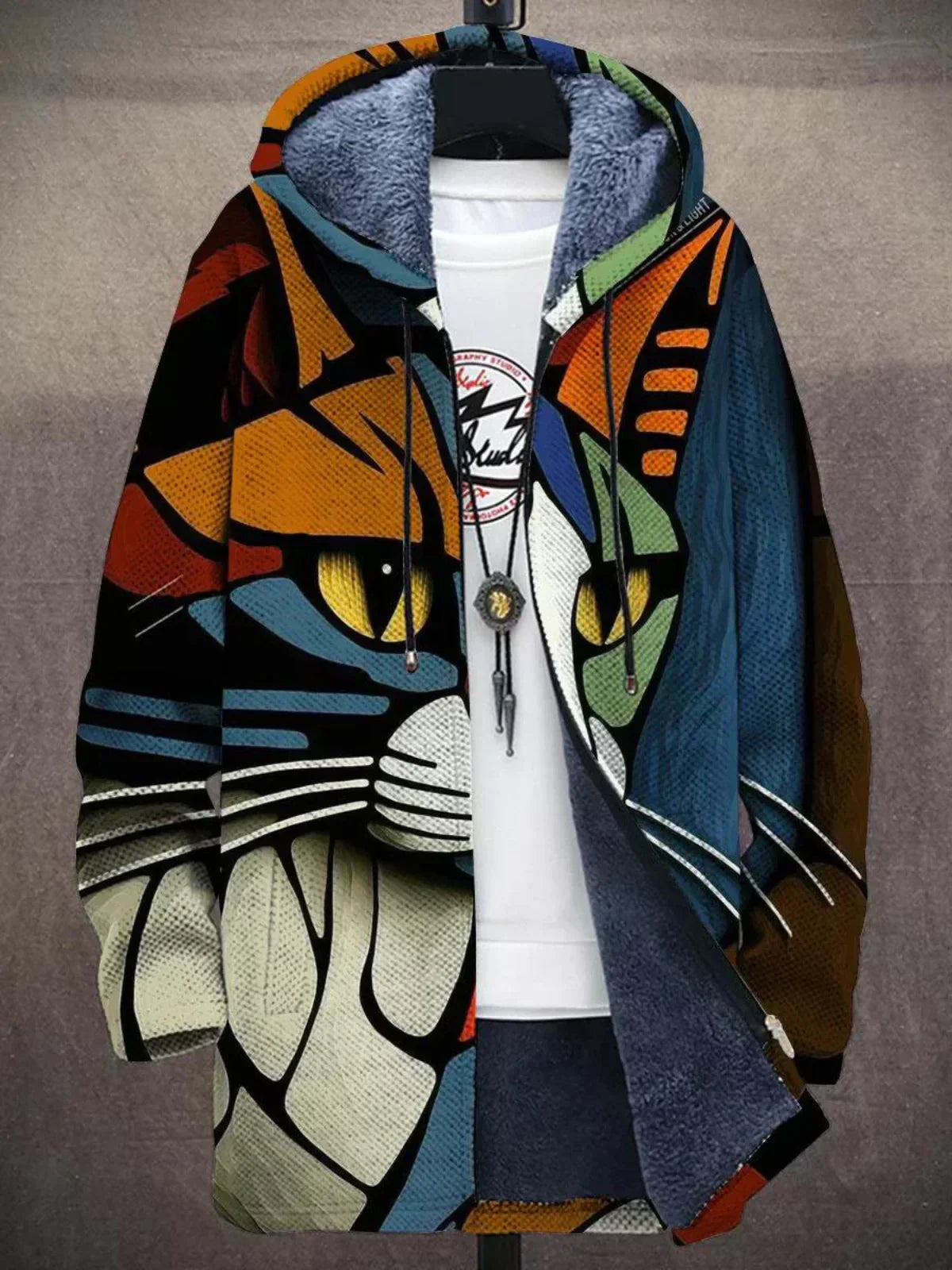 Ornella artistiek vest met capuchon