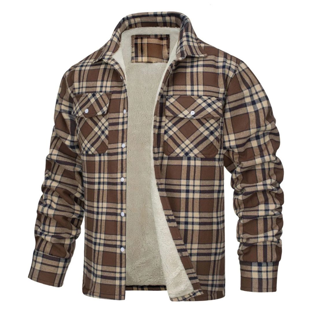 Alberto Warm jack met ruitmotief