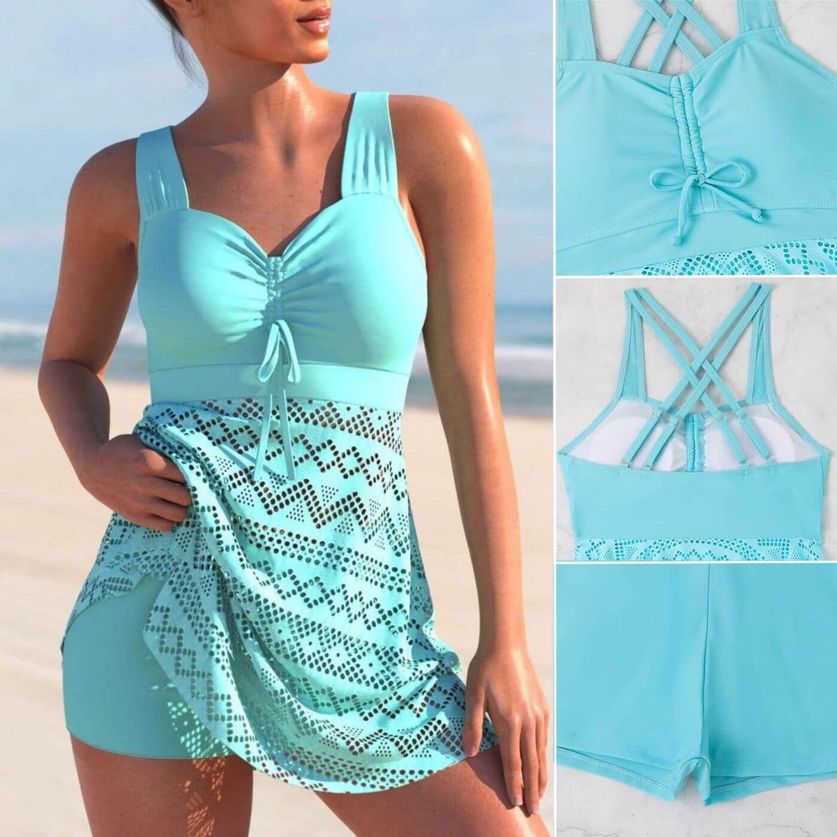 Grace™ | Rimpel Tankini Zwemjurk