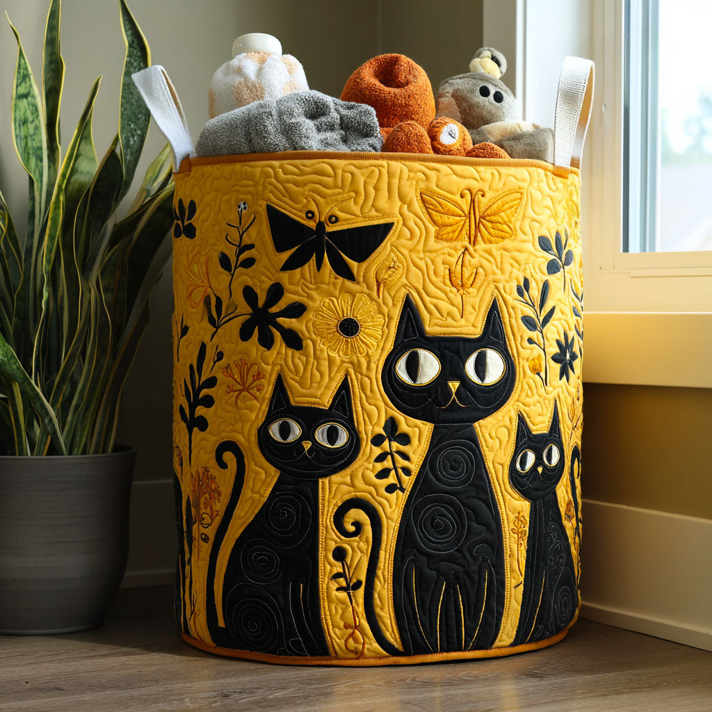 Gequilte mand | Zwarte katten - Een menigte katten