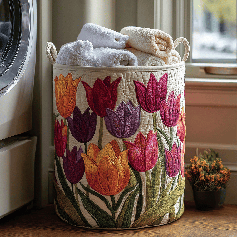 Gequilte mand | Bloeiende tulpen