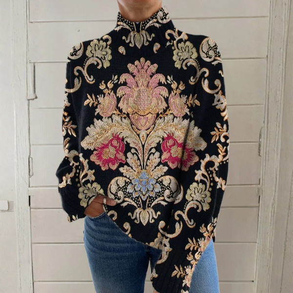 Wilma vintage trui met bloemen