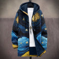 Marineblauw-gouden print