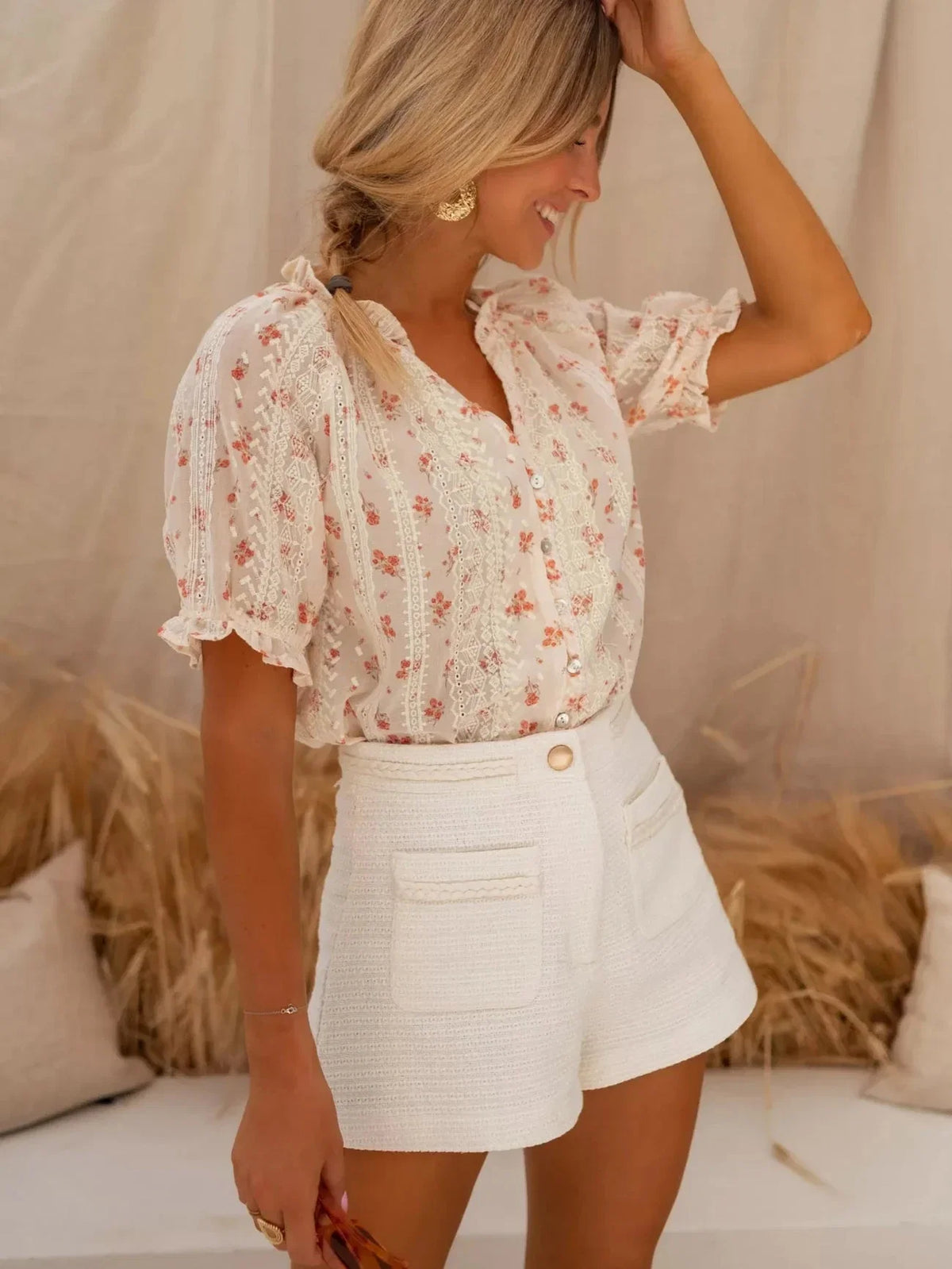 Elina™ | Bloemen blouse