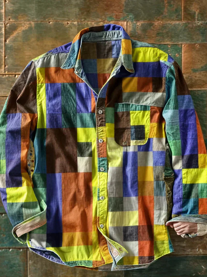 Eric™ | Patchwork overhemd van hoge kwaliteit