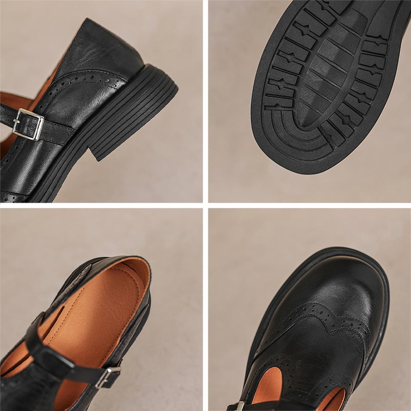 Mattea™ | Elegant Leather Mary Janes